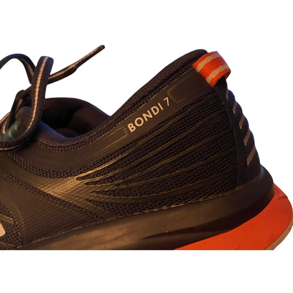 Hoka One One Bondi, Women’s Sneakers, Size 7.5, Navy Blue/Gray/Orange - Picture 7 of 10